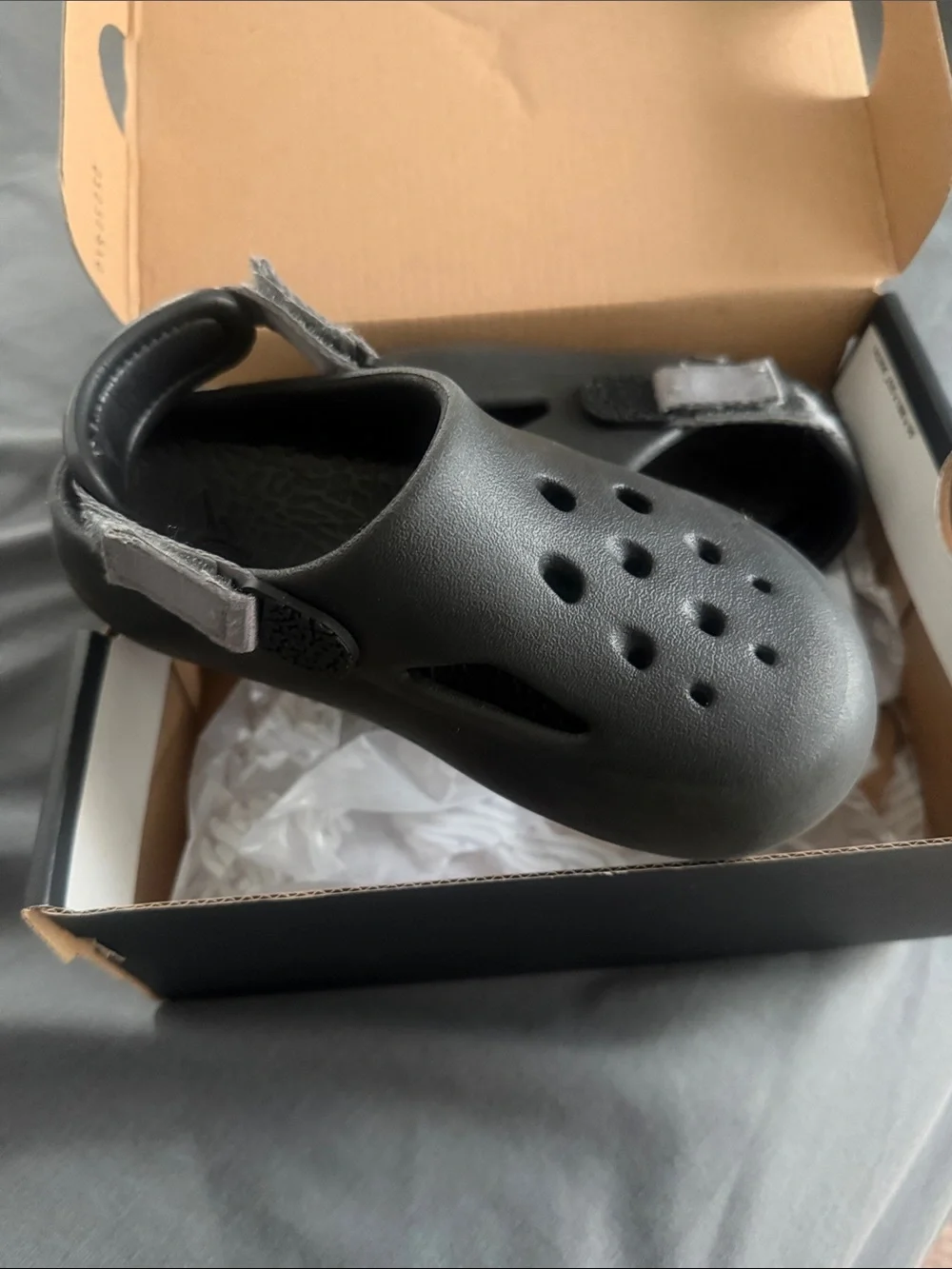 Jordan Kids Black Waterproof Clog Sandals with Adjustable Strap